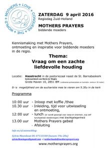 Regiodag Mothers Prayers Zuid-Holland